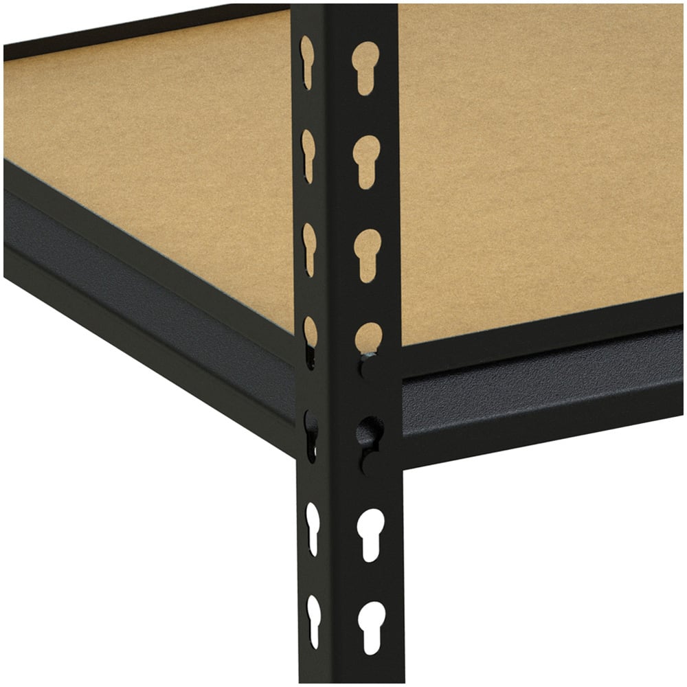 Homebase Handy 5 Shelf Black Shelving Unit Image 5