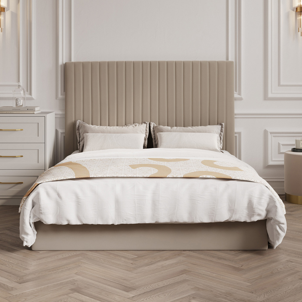 LPD Home Berlin Beige Super King Size Tall Ottoman Bed Image 7