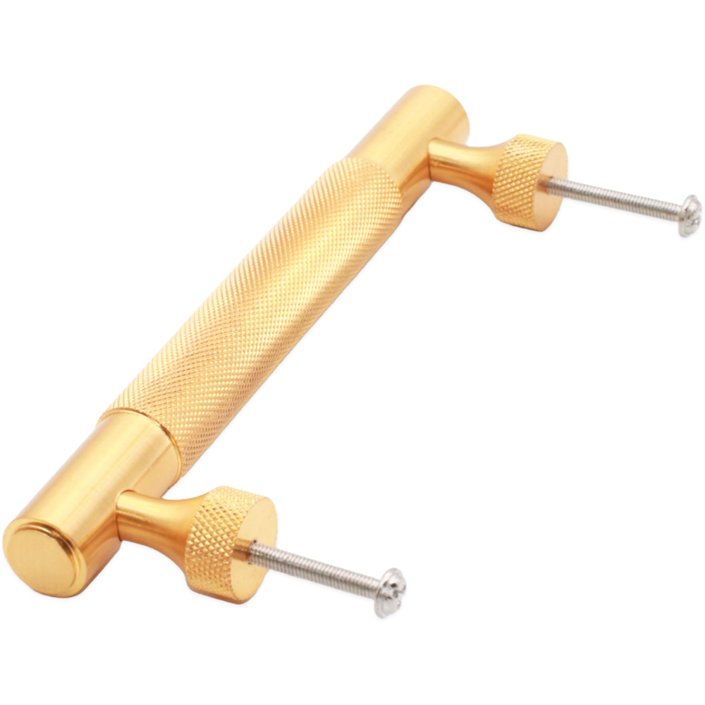 Spira Brass Satin Brass Knurled Bar Handle 160mm Image 4