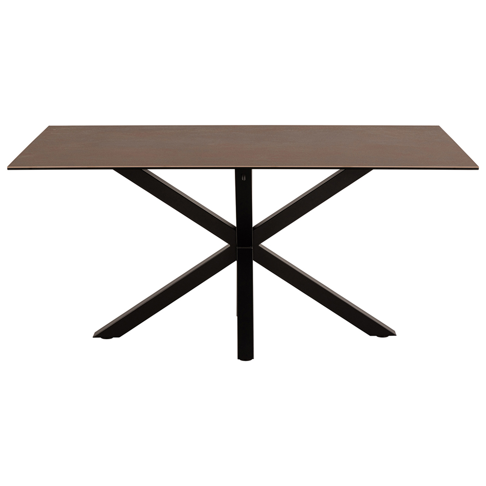 Florence Heaven 6 Seater Ceramic Dining Table Rusty Brown Image 3