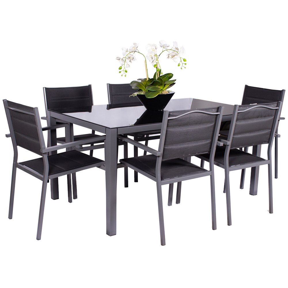 Royalcraft Sorrento 6 Seater Dining Set Black Image 3