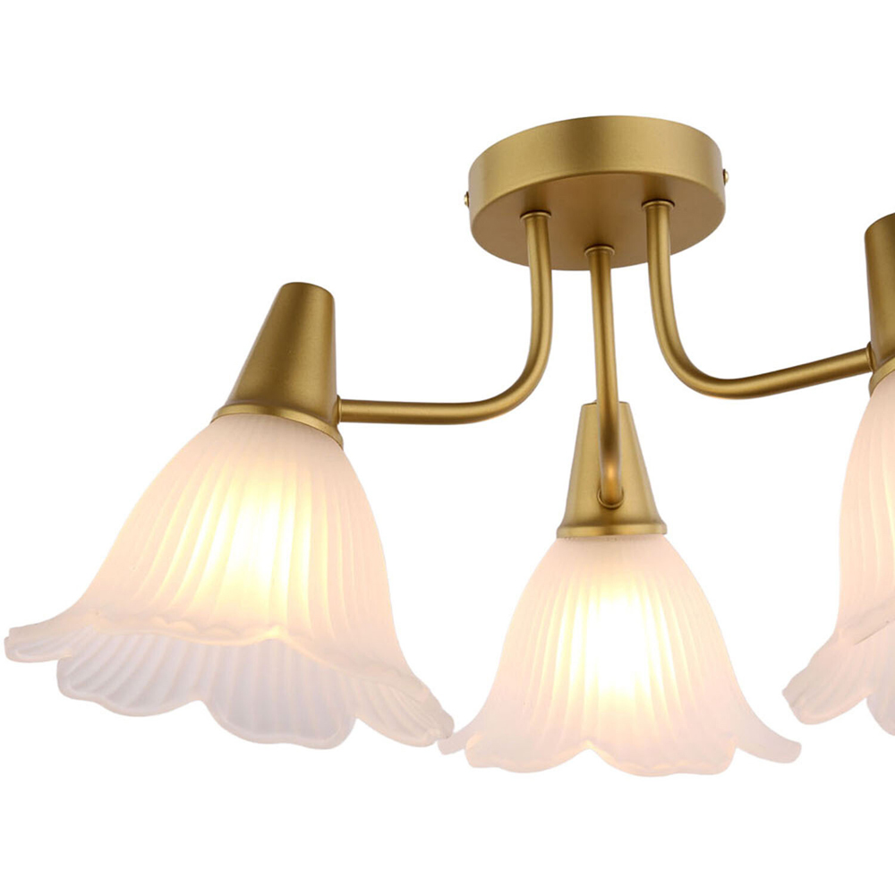 Chloe 3 Way Ceiling Light Fitting Gold Image 7