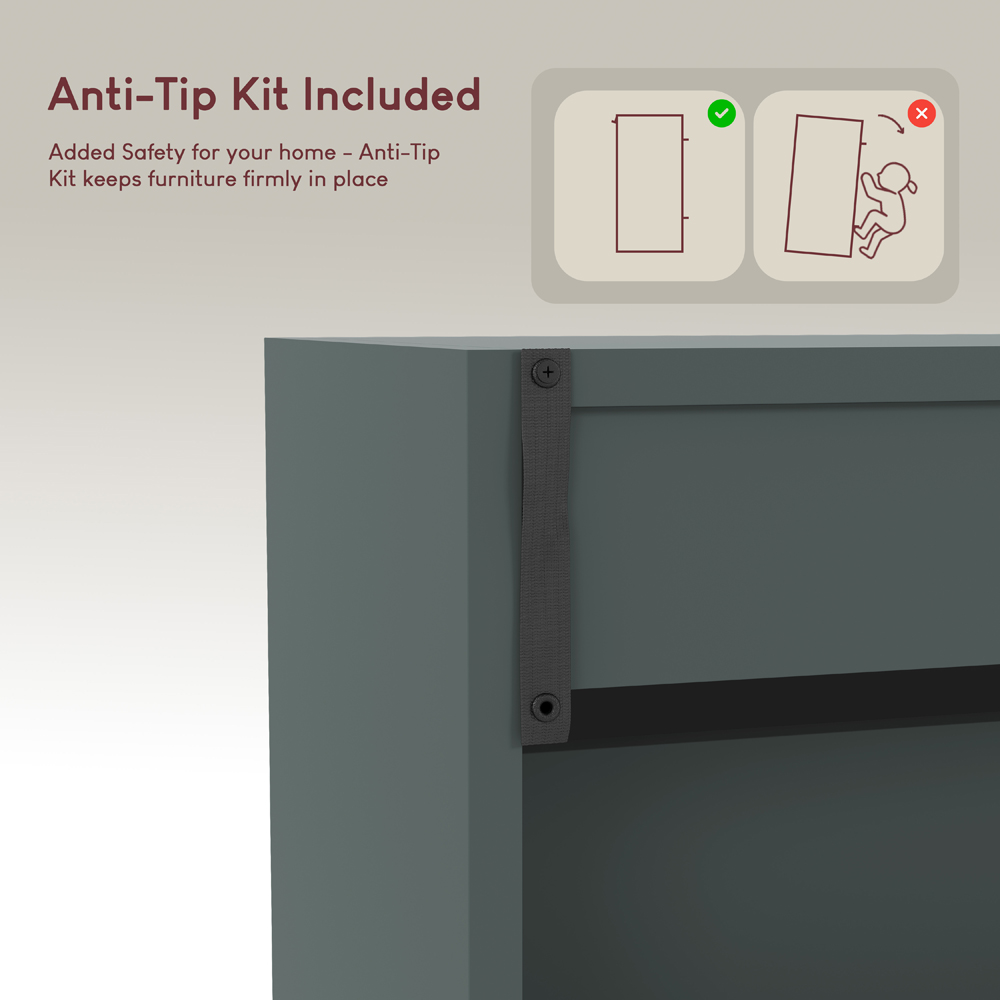 Vida Designs 2 Drawer Green Shoe Cabinet Image 7