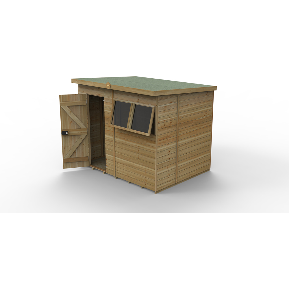 Forest Garden Timberdale 8 x 6ft 2 Opening Pent Shed Image 3