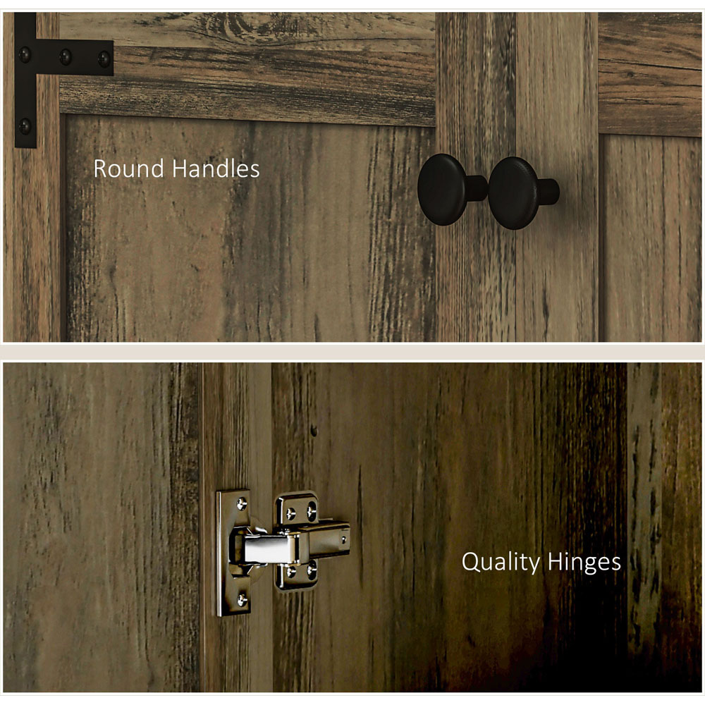 Portland 2 Door Grey Wooden Kitchen Cabinet Image 7