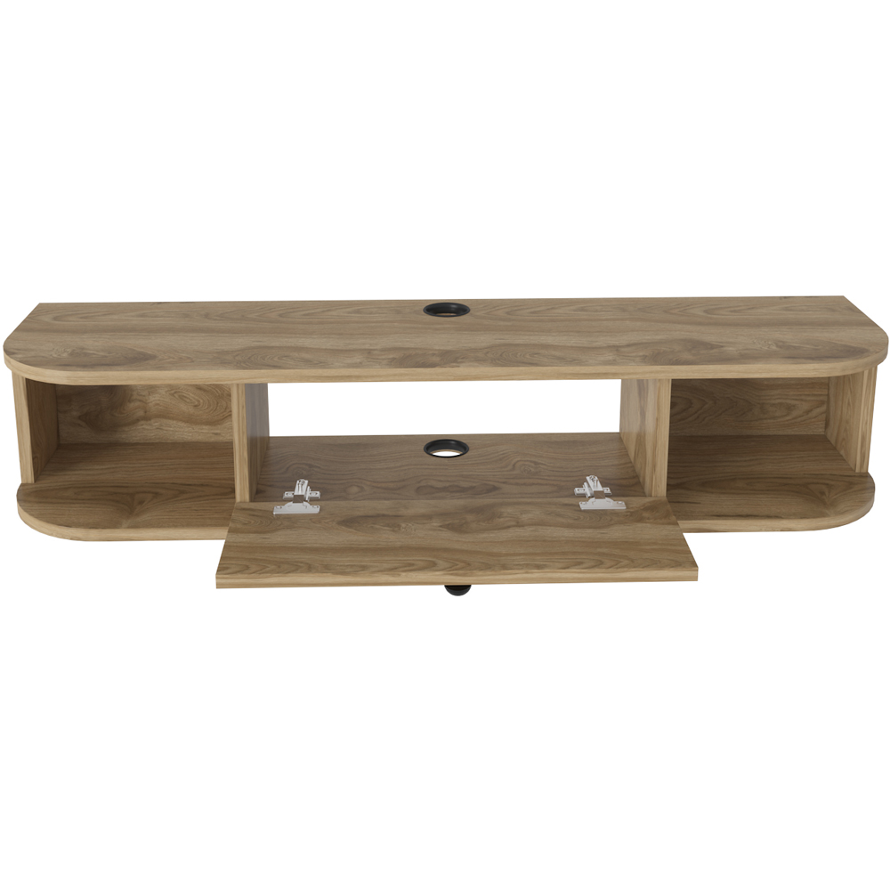 Decorotika Ibarra Single Door 2 Shelf Oud Wall Mounted TV Unit Image 6