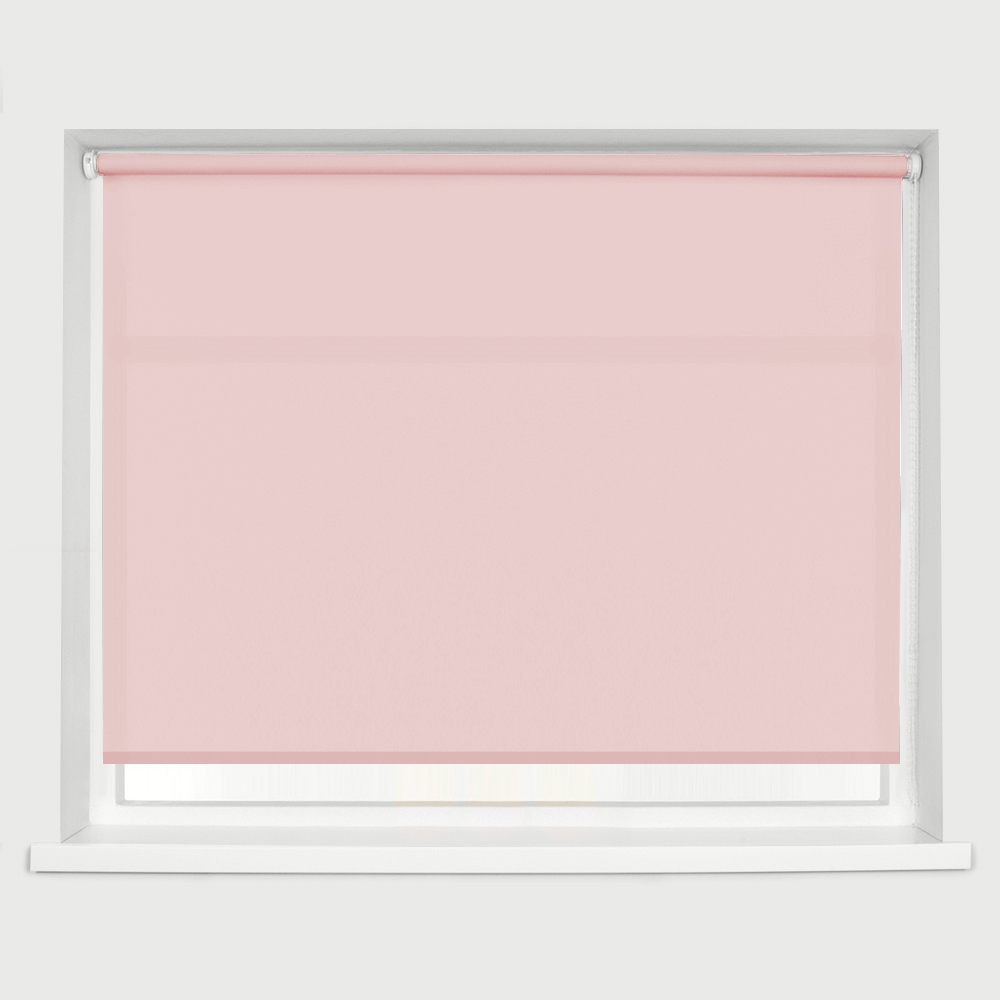 Caecus Straight Edge Roller Blind Pink 180cm Image 1