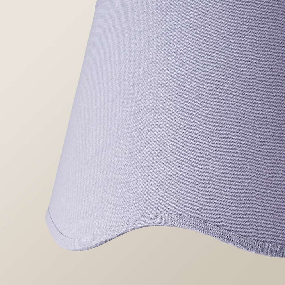 ValueLights Mabel Lilac Linen Scallop Edge Large Lamp Shade Image 5