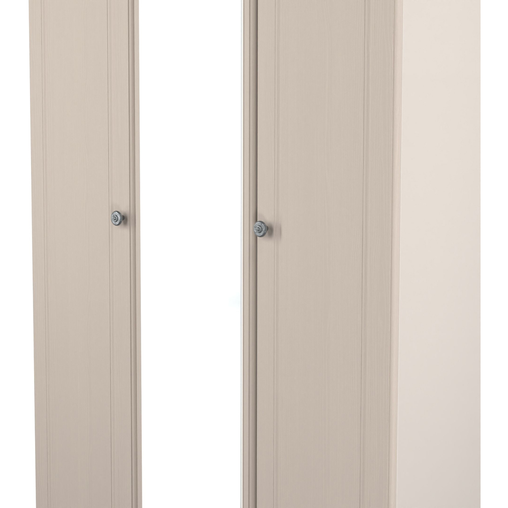 Crowndale Norfolk 3 Door Kashmir Ash and Bardolino Oak Mirror Wardrobe Ready Assembled Image 7