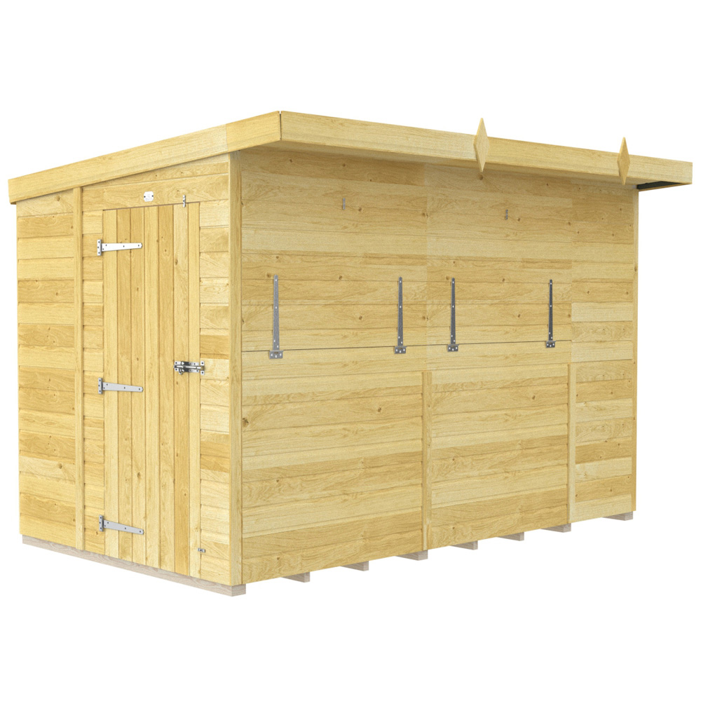 DIY Sheds 10 x 8ft Single Door Pressure Treated Tongue and Groove Timber Outdoor Bar Shed Image 3