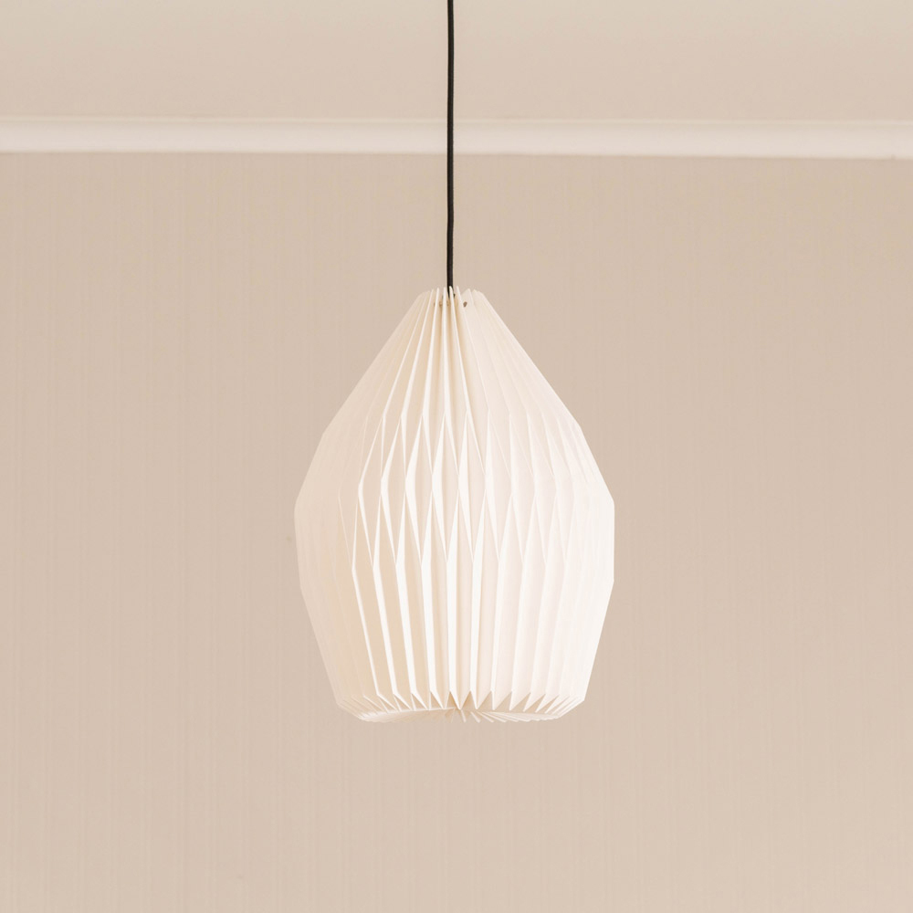 ValueLights Astrid Geometric Origami Teardrop Paper Pleated Lamp Shade 30cm Image 3