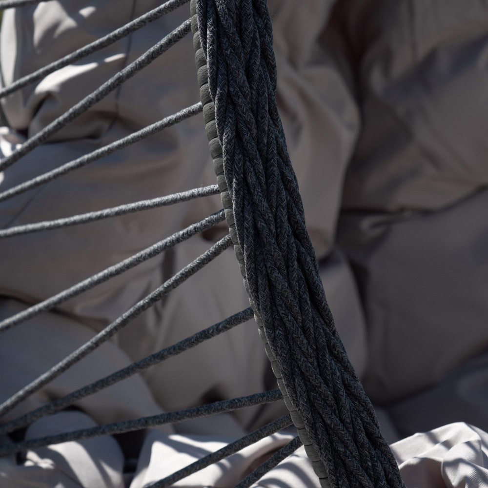 Artemis Home Lynton Light Grey Garden Hanging Egg Chair Image 3