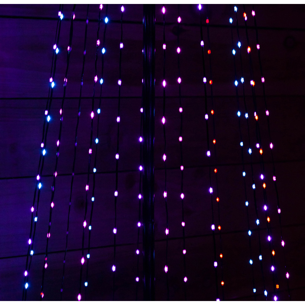 Samuel Alexander 580 Rainbow LED Multi-Function Pyramid Christmas Cone Tree 210cm Image 4