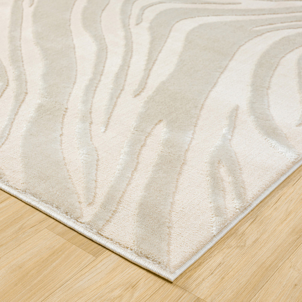 Desire Rugs Vellure Cream Metallic Sheen Marble Design Rug 120 x 170cm Image 3