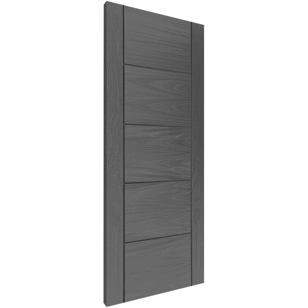 Parma Ash Grey Fully Finished 5 Panel Solid Internal Door 1981 x 838 x 35mm Image 3