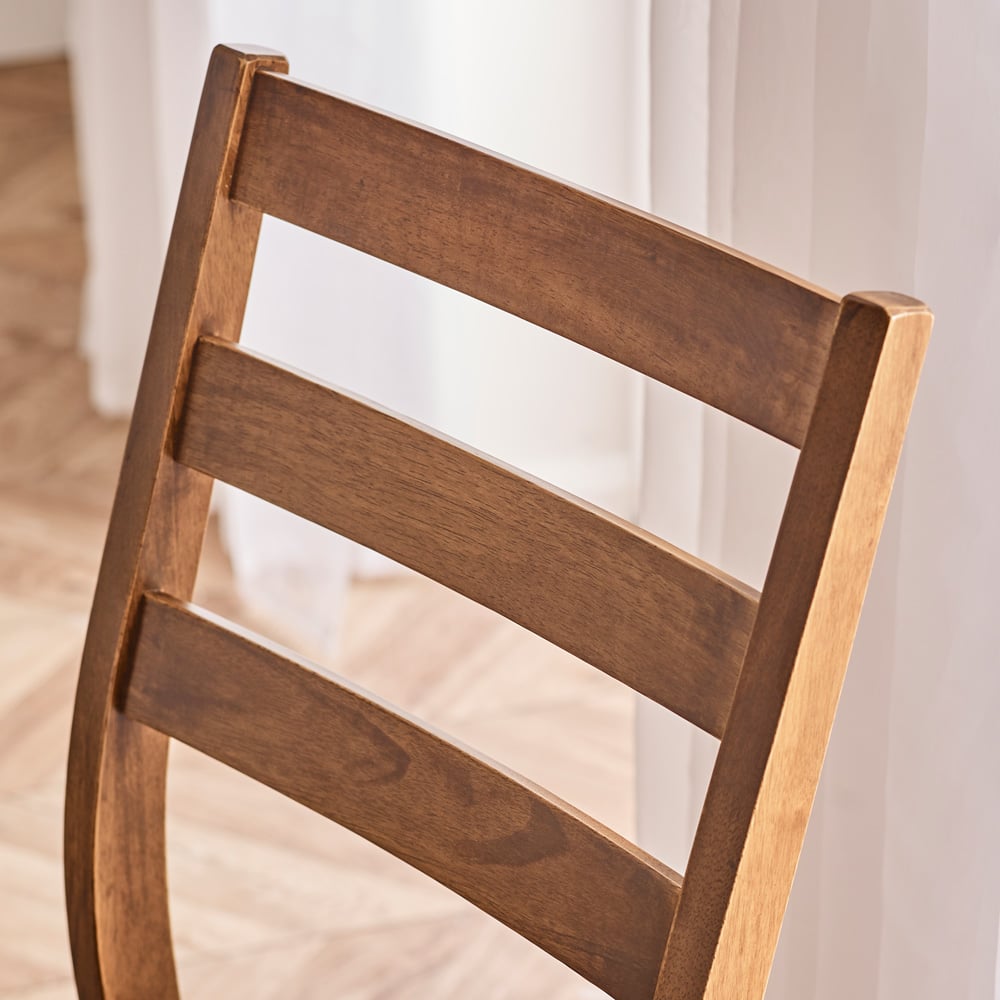 Furniturebox Lymington 4 Seater Wooden Dining Set with Bench Walnut Effect Image 3