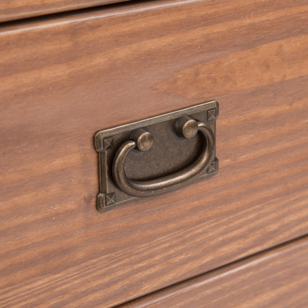 Cabinet Bits Tirolo 4 Drawer Light Brown Brass Drop Handle Chest of Drawers Image 7