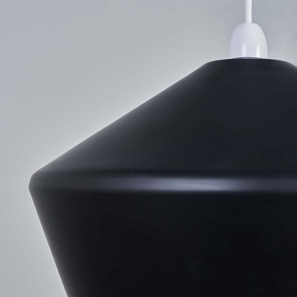 ValueLights Otis Angled Matt Black Metal Lamp Shape Image 3