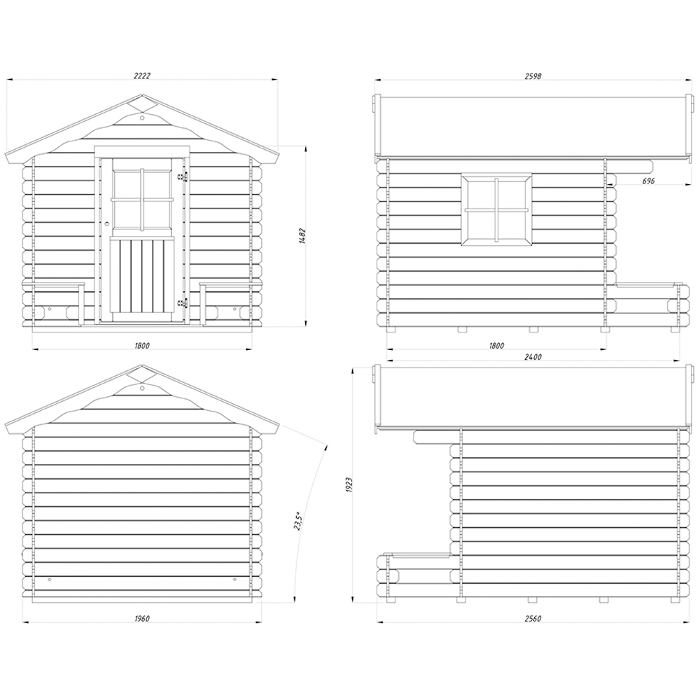 Palmako Stina 7.3 x 8.5ft Kids Wooden Playhouse Image 8
