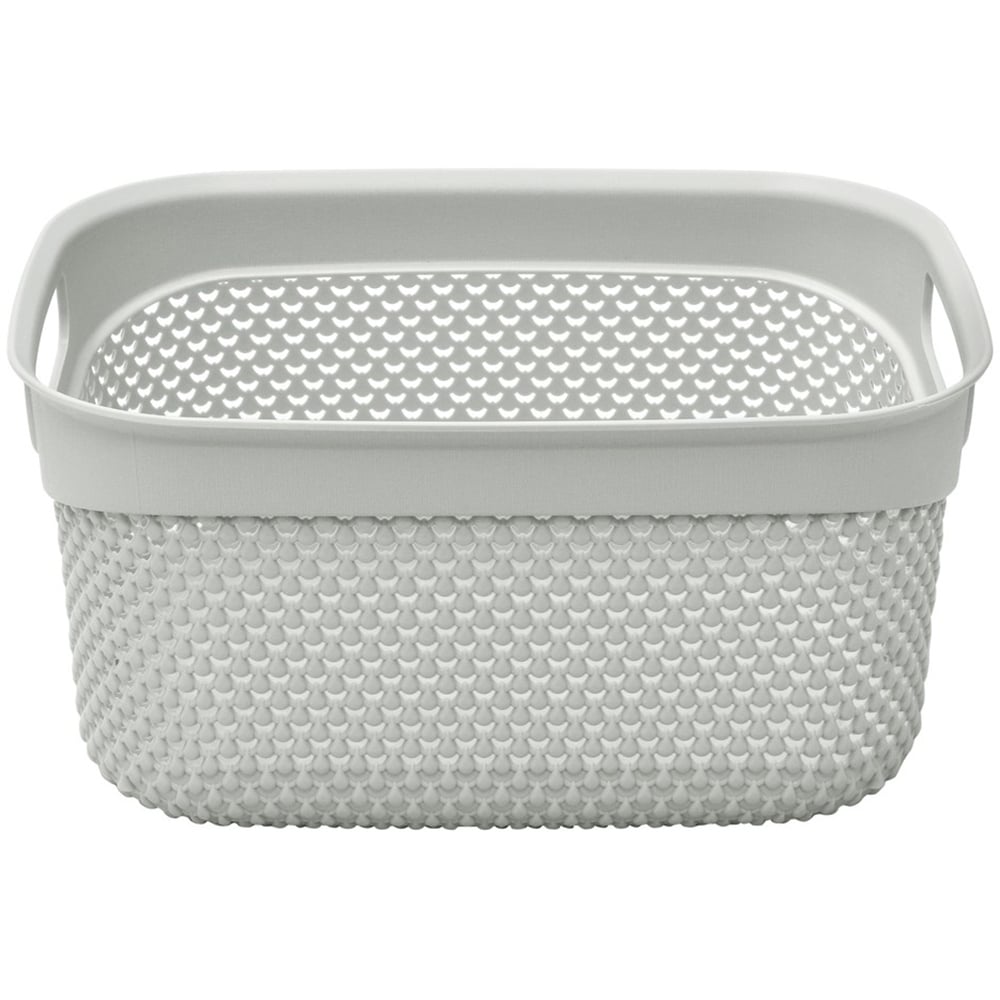 JVL Droplette 6.6L Ice Grey Storage Basket Image 3
