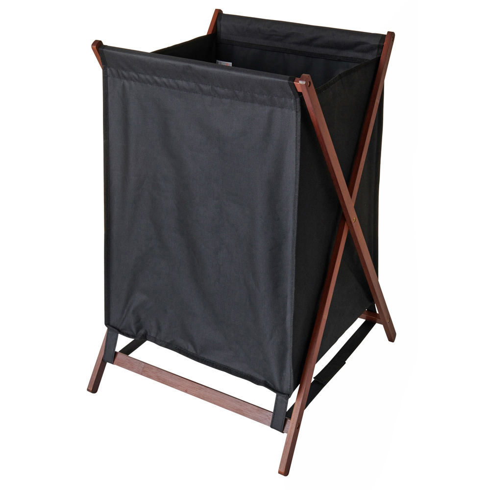 Wilko Folding Laundry Hamper Black Image 6