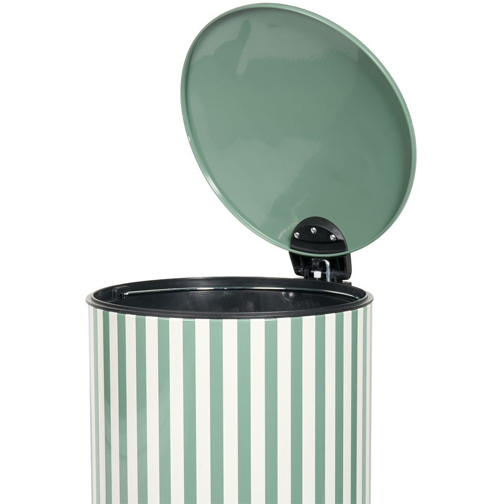 Stripe Printed Pedal Bin Sage Image 4