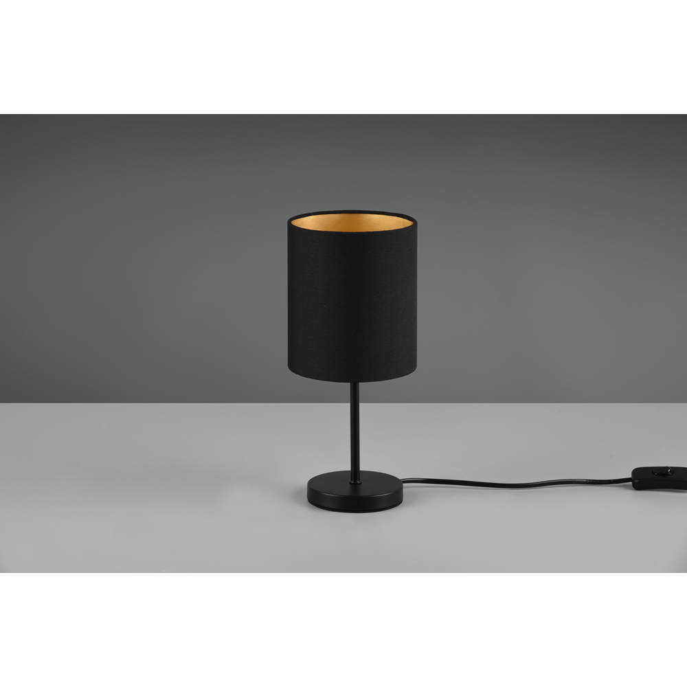 TRIO Jerry Matt Black Table Lamp Image 3