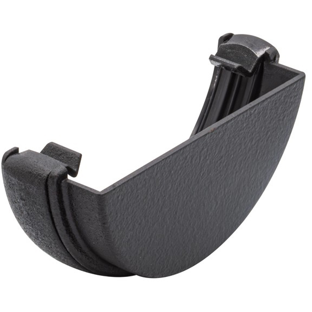 FloPlast Half Round Gutter External Stop End Cast Iron Effect 112mm Image 4