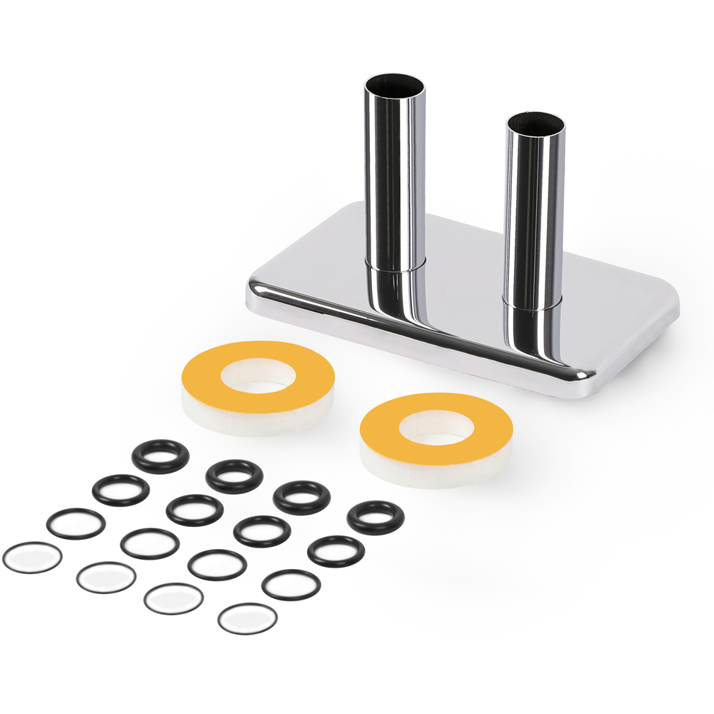 Terma Chrome Pipe Masking Set Integrated for 50mm Connections 70mm Image 3