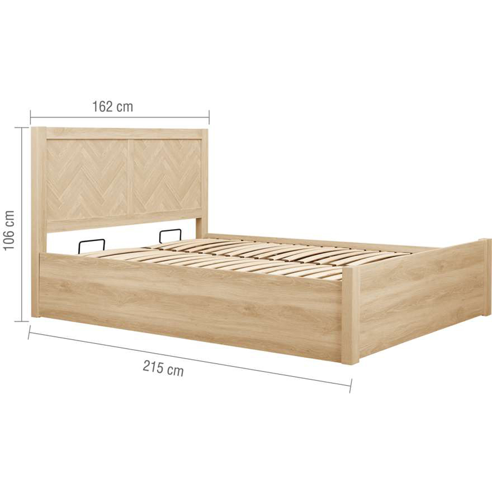 Birlea Herringford King Size Oak Ottoman Bed Image 8