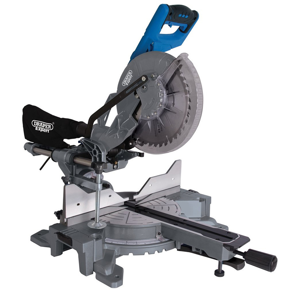 Draper Double Bevel Sliding Compound Mitre Saw 255mm 2000W Image 1