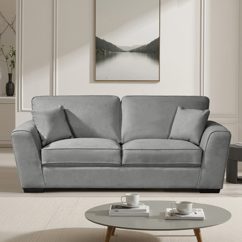 Artemis Home Arlington 3 Seater Grey Fabric Sofa Image 3