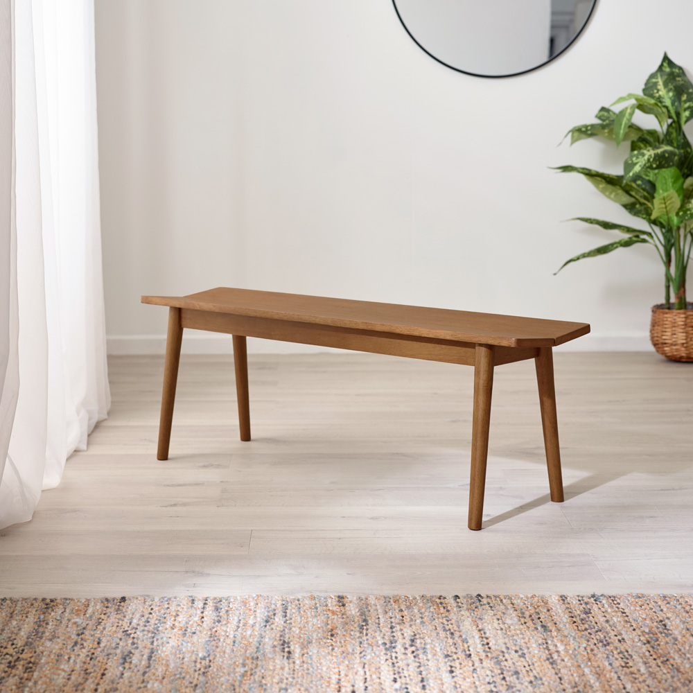 Furniturebox Lymington Marros 6 Seater Wooden Dining Set with Bench Walnut Effect Image 8