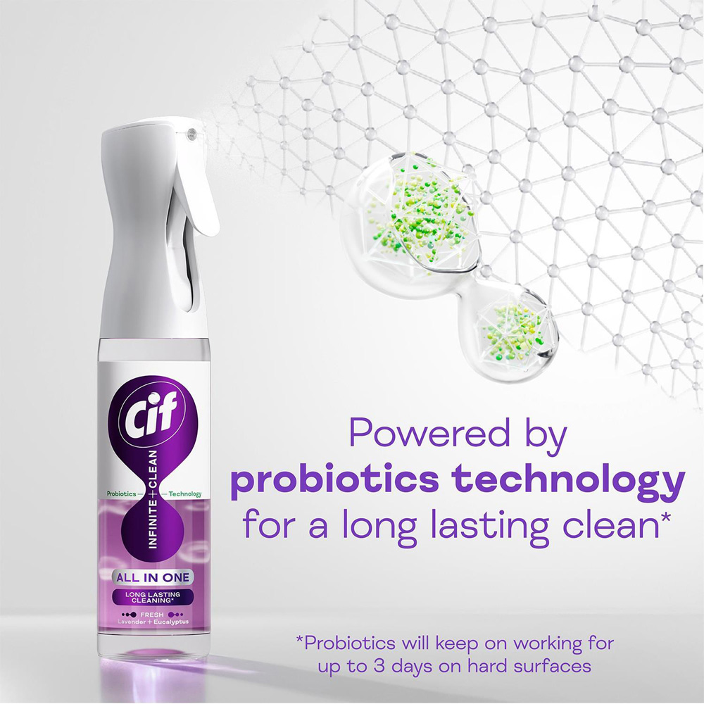 Cif Infinite Clean All in One Lavender and Eucalyptus Cleaner Spray 250ml 12 Pack Image 3