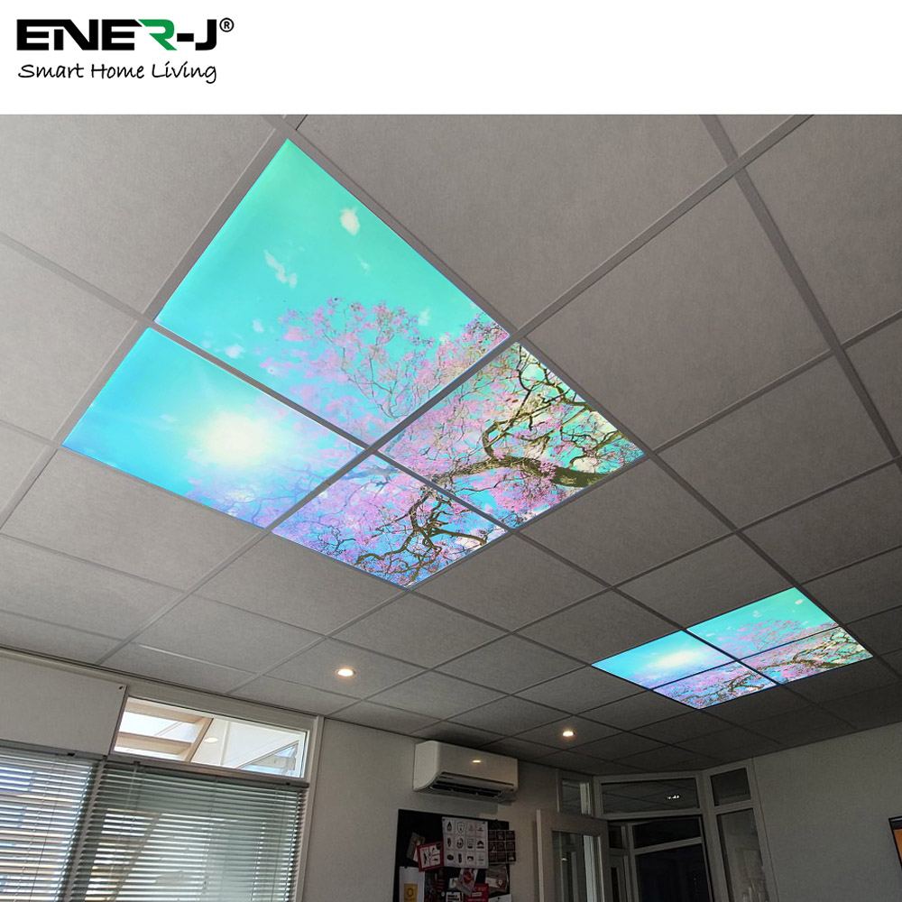 ENER-J 4 Sky Cloud with Cherry Blossom Trees LED Panel Set Image 3