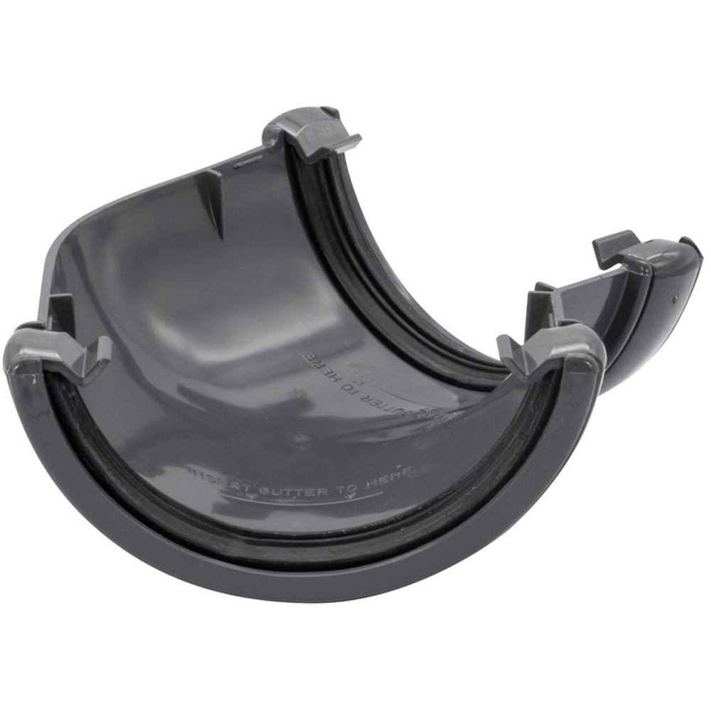 FloPlast Half Round 135 Degree Gutter Angle Anthracite Grey 112mm Image 3