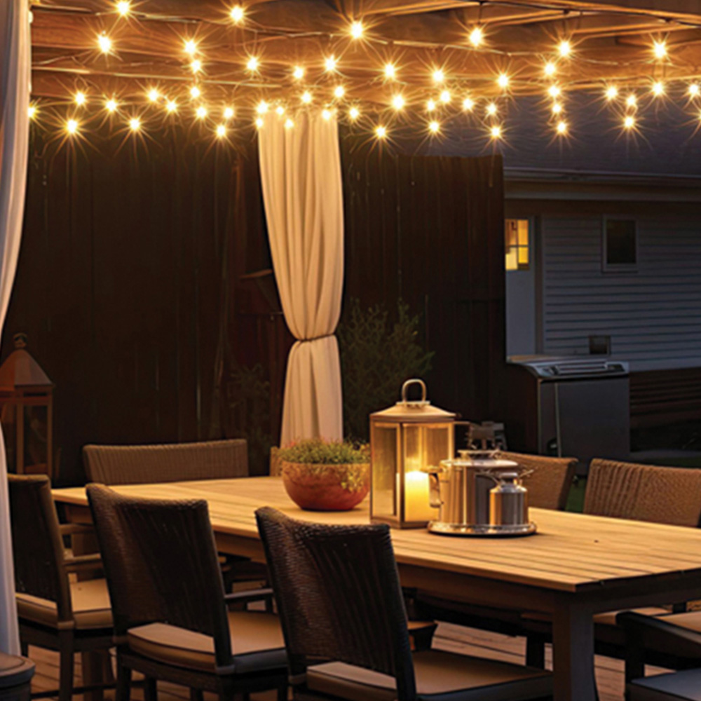Eagle Connect Warm White LED Black String Light 85m Image 4
