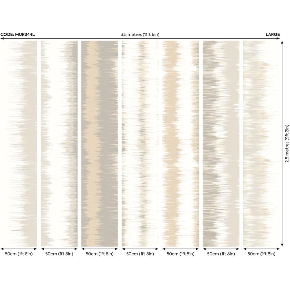 Origin Murals Linear Stripe Grey Wall Mural Image 3