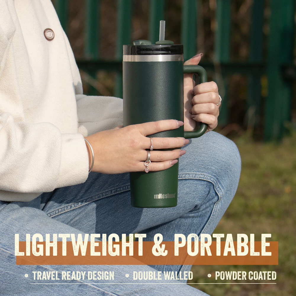 Milestone Camping Evergreen Insulated Travel Tumbler 1L Image 2