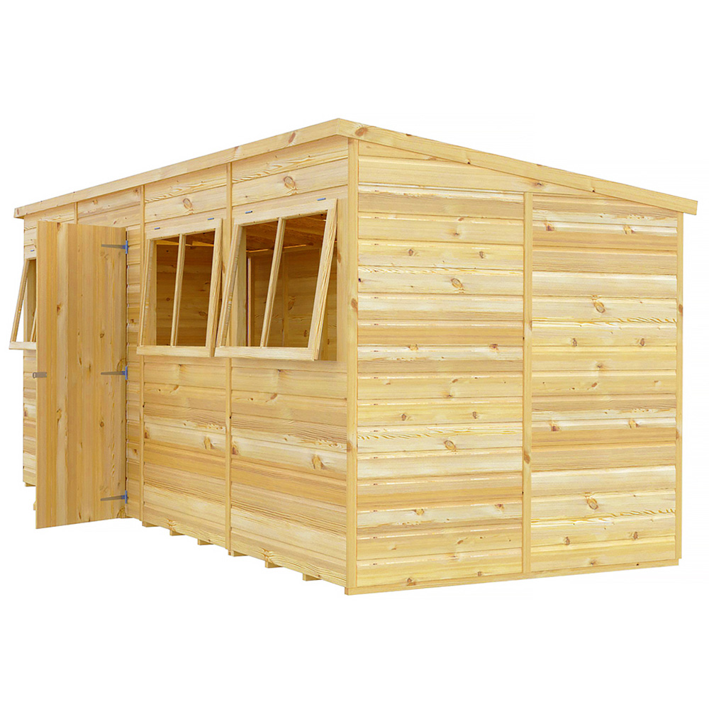 Shire GB 16 x 6ft Shiplap Pent Garden Shed Image 3