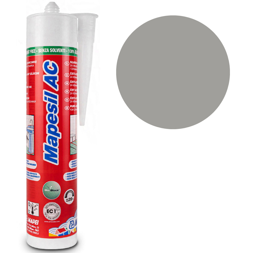 MAPEI Mapeisil AC 112 Medium Grey Silicone Sealant 310ml Image 2