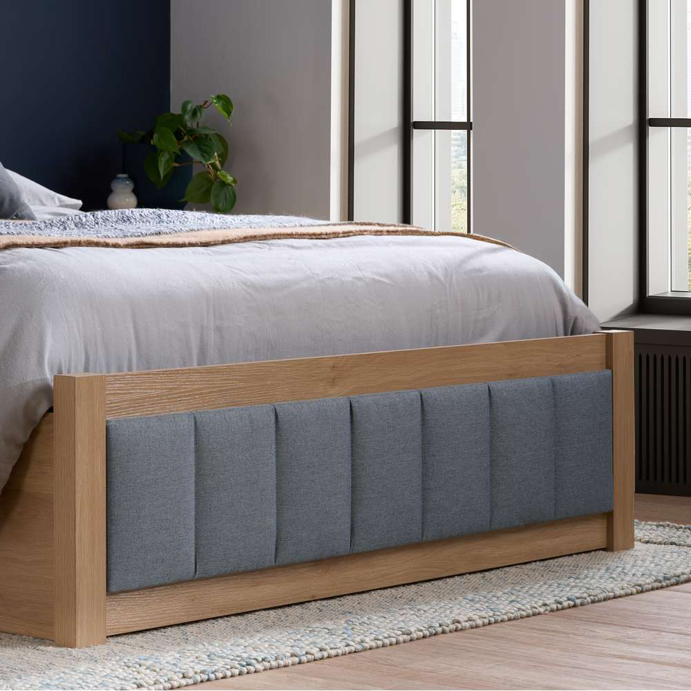 Birlea Belmont Double Grey Upholstered Ottoman Bed Image 7