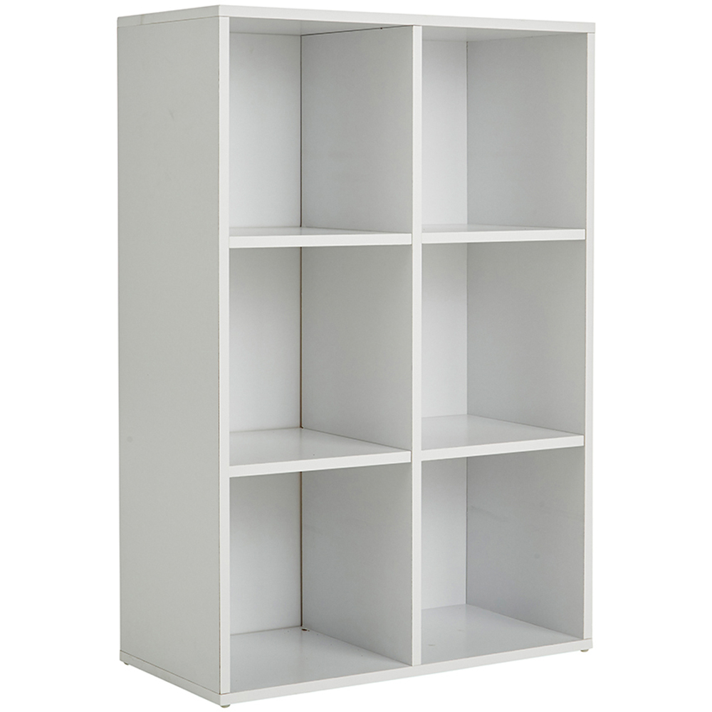 Home Source 6 Cube White Bookcase Image 2