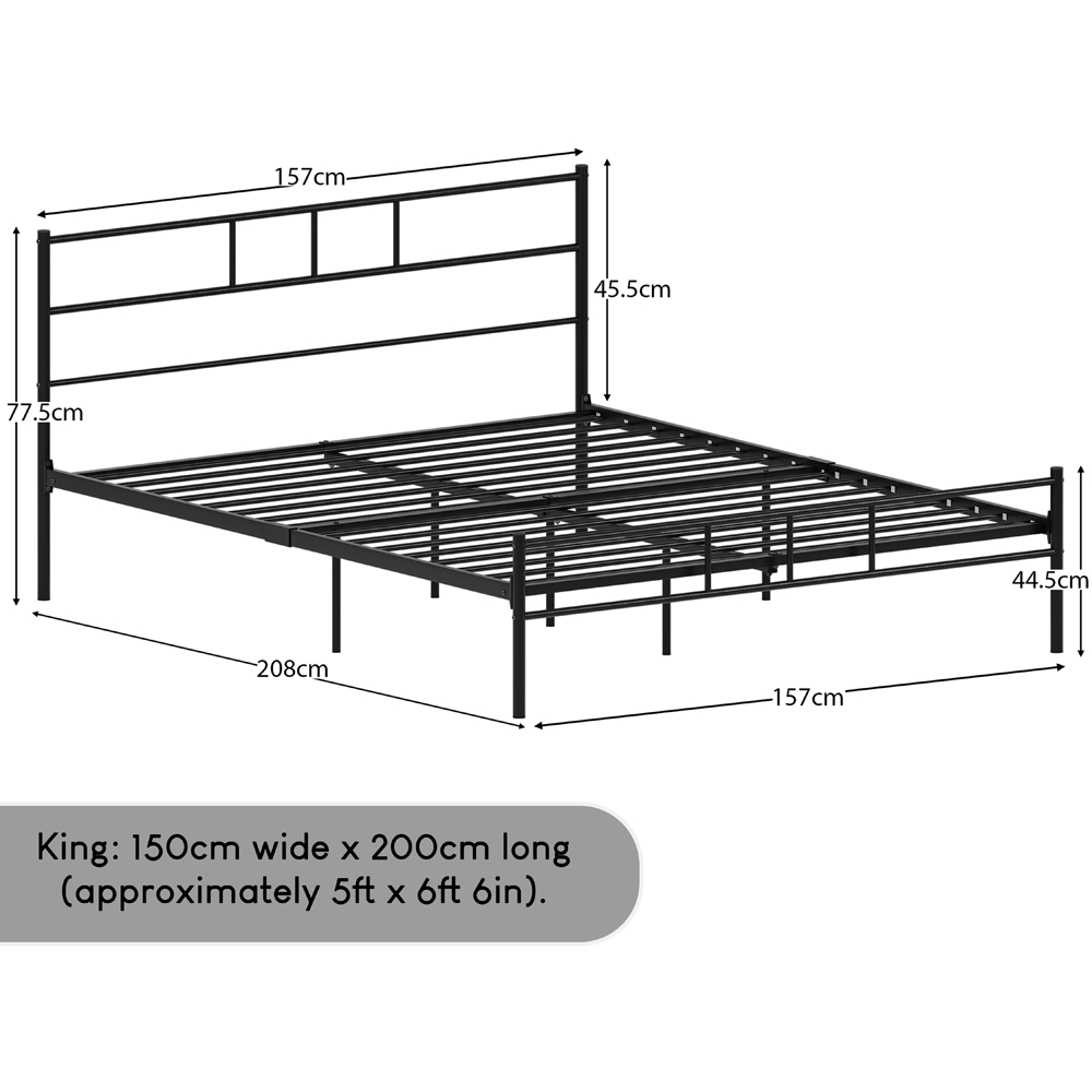 Vida Designs Dorset King Size Black Bed Frame Image 6