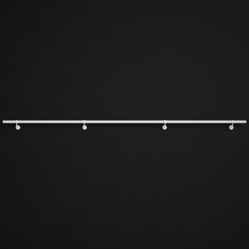 Forgeworks Matt White Stair Hand Rail Kit 3.6m Image 2