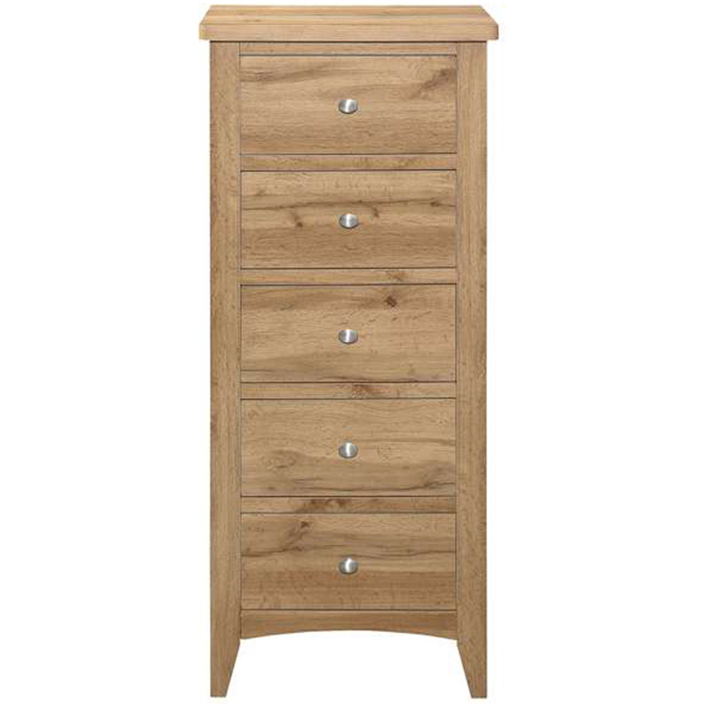Hampstead 5 Drawer Tall Wooden Chest of Drawers Image 3