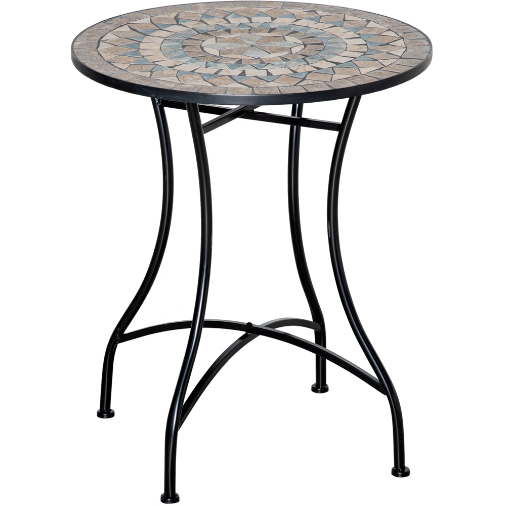 Outsunny Mosaic Round Bistro Table Green Image 2