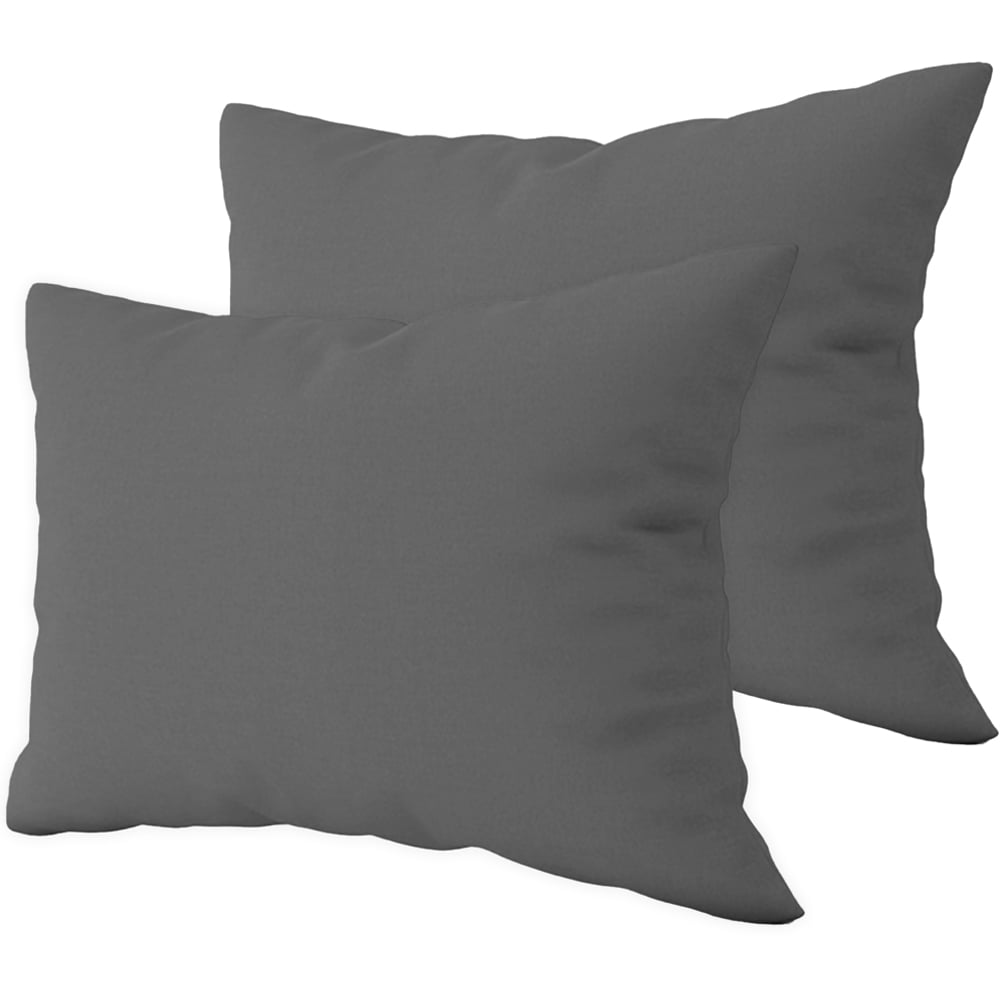 Opus Charcoal Polycotton Pillowcase 2 Pack Image 1