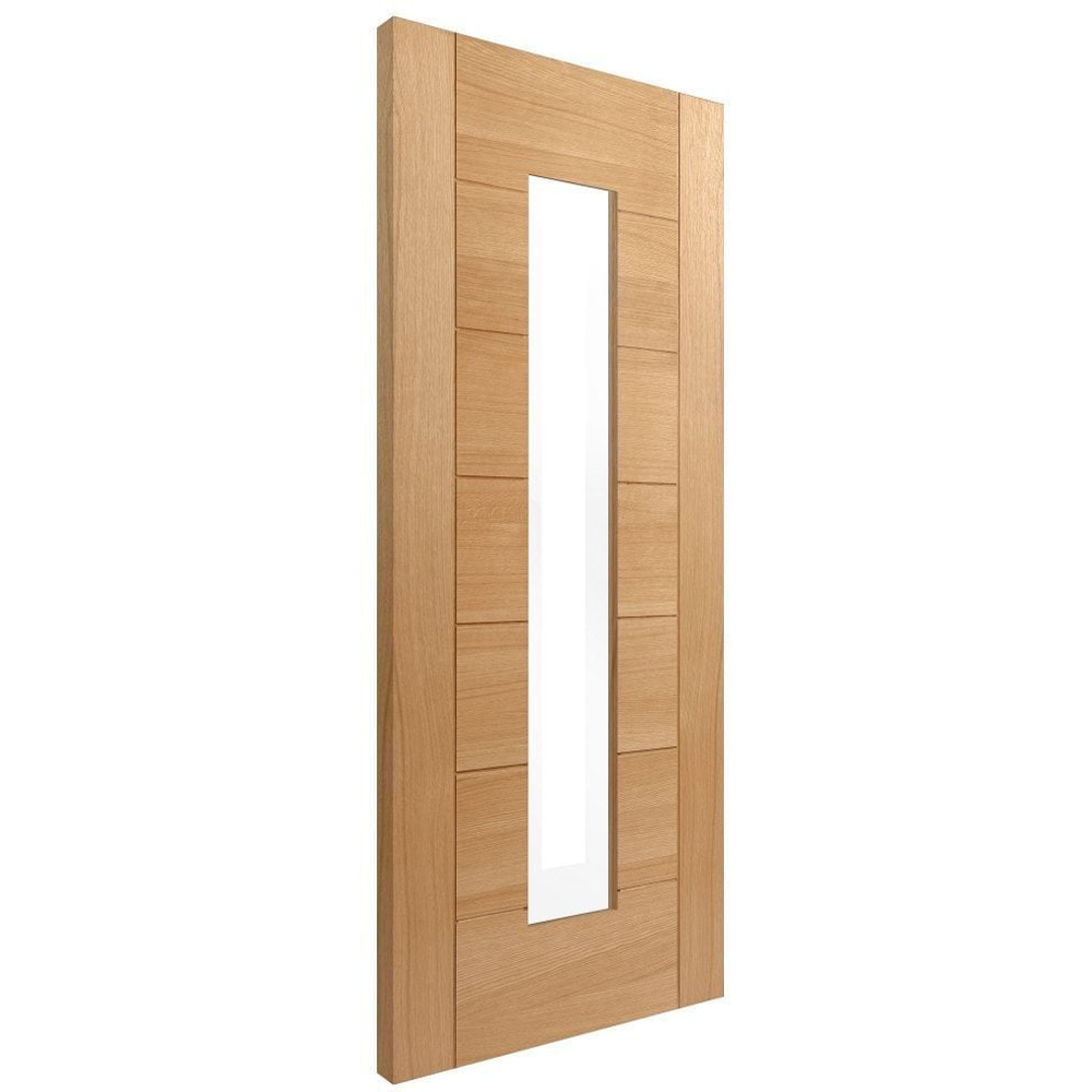 Pedrena Oak Clear Glass FD30 Internal Fire Door 1981 x 686 x 44mm Image 3