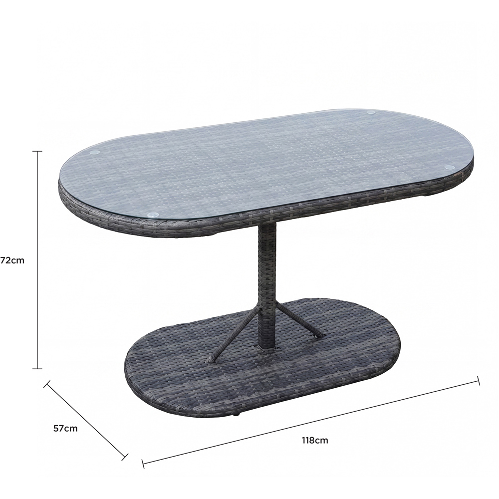Charles Bentley St Tropez 2 Seater Bistro Set Grey Image 8